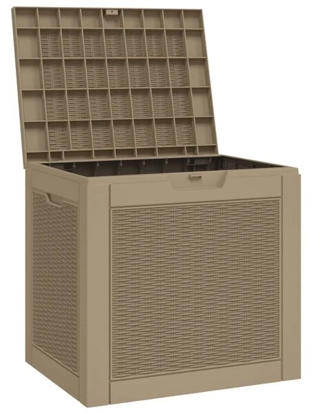 Vrtna kutija za pohranu svjetlosmeđa 55 5x43x53 cm polipropilen - Svjetlosmeđa Svjetlosmeđa