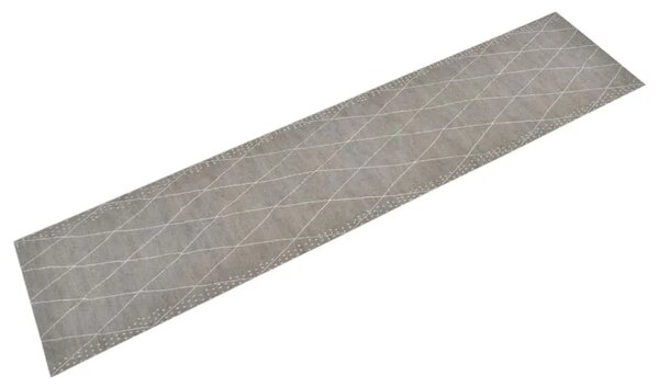 Kuhinjski tepih perivi s uzorkom rombova 60 x 300 cm baršunasti - Svjetlosiva 60 x 300 cm 1 Svjetlosiva