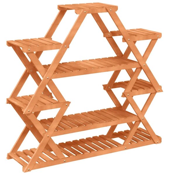 Stalak za cvijeće 110 x 25 x 105 cm od masivne jelovine - Svjetlosmeđa 110 x 25 x 105 cm 1 Svjetlosmeđa