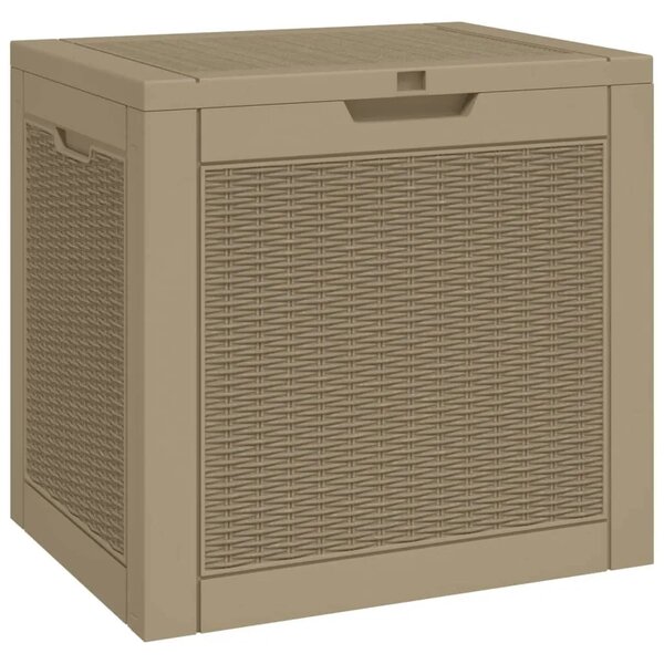 Vrtna kutija za pohranu svjetlosmeđa 55 5x43x53 cm polipropilen - Svjetlosmeđa Svjetlosmeđa