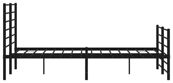 Metalni okvir kreveta uzglavlje i podnožje crni 160x200 cm - Crna 160 x 200 cm s uzglavljem i podnožjem Crna