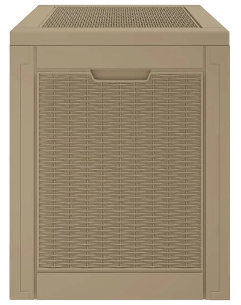 Vrtna kutija za pohranu svjetlosmeđa 55 5x43x53 cm polipropilen - Svjetlosmeđa Svjetlosmeđa