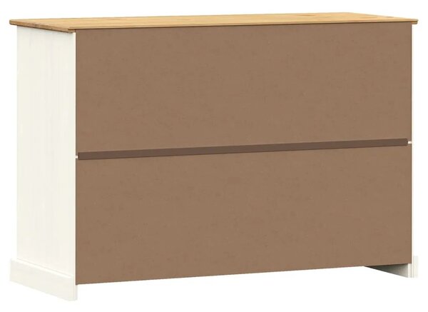 Komoda s ladicama VIGO 113x40x75 cm bijela od masivne borovine - Bijela 1 Bijela