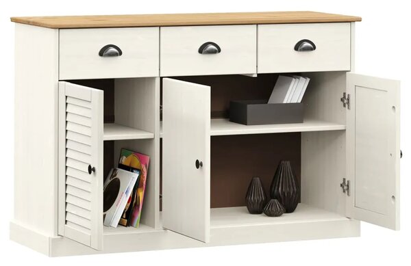 Komoda s ladicama VIGO 113x40x75 cm bijela od masivne borovine - Bijela 1 Bijela