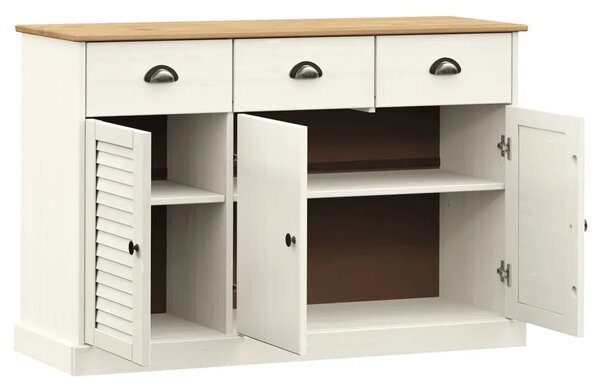 Komoda s ladicama VIGO 113x40x75 cm bijela od masivne borovine - Bijela 1 Bijela