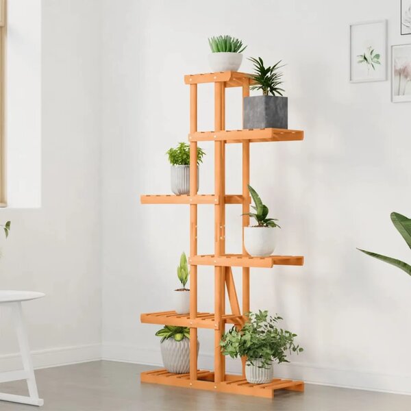 Stalak za cvijeće 75 x 25 x 140 5 cm od masivne jelovine - Svjetlosmeđa 75 x 25 x 140.5 cm 1 Svjetlosmeđa