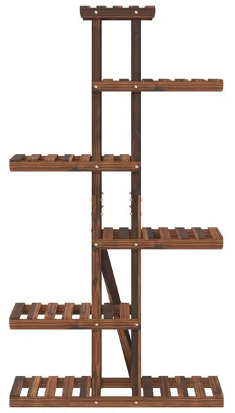 Stalak za cvijeće 75 x 25 x 140 5 cm od masivne jelovine - Smeđa 75 x 25 x 140.5 cm 1 Smeđa