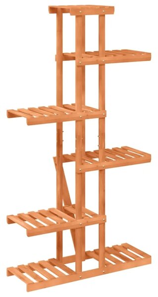 Stalak za cvijeće 75 x 25 x 140 5 cm od masivne jelovine - Svjetlosmeđa 75 x 25 x 140.5 cm 1 Svjetlosmeđa