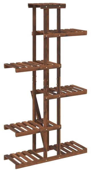 Stalak za cvijeće 75 x 25 x 140 5 cm od masivne jelovine - Smeđa 75 x 25 x 140.5 cm 1 Smeđa