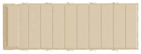 Jastuk za ležaljku bež 180x60x4 cm od tkanine Oxford - Bež 1 Bež
