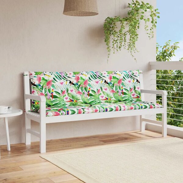 Jastuci za vrtnu klupu 2 kom višebojni 150x50x7 cm od tkanine - Šareni 150 cm 2 Šareni