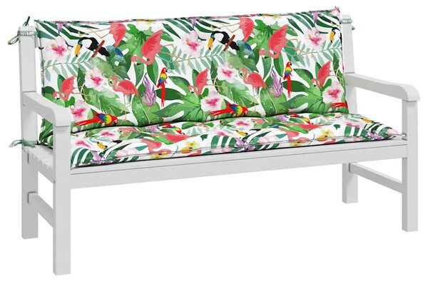 Jastuci za vrtnu klupu 2 kom višebojni 150x50x7 cm od tkanine - Šareni 150 cm 2 Šareni