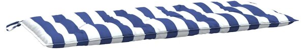 Jastuci za vrtnu klupu 2 kom plavo-bijeli prugasti 120x50x7 cm - Plava i bijela 120 cm 2 Plava i bijela