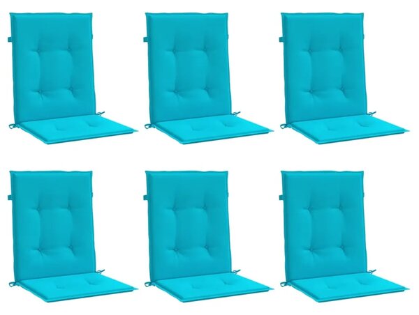 Jastuci za stolicu s niskim naslonom 6 kom tirkizni od tkanine - Tirkizna 100 x 50 x 4 cm 6 Tirkizna