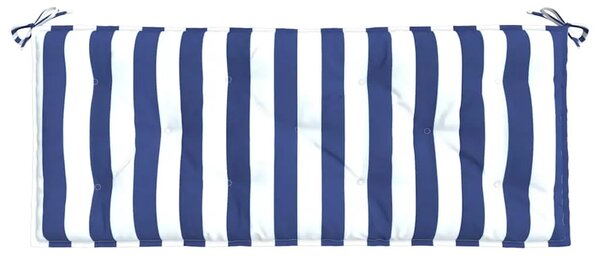 Jastuci za vrtnu klupu 2 kom plavo-bijeli prugasti 120x50x7 cm - Plava i bijela 120 cm 2 Plava i bijela