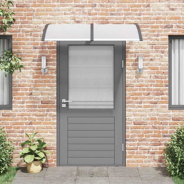 Nadstrešnica za vrata crna i prozirna 150 x 75 cm polikarbonat - Crna i prozirna 150 x 75 cm 1 sa 6 ploča