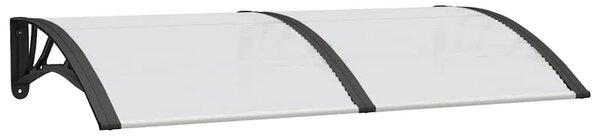 Nadstrešnica za vrata crna i prozirna 150 x 75 cm polikarbonat - Crna i prozirna 150 x 75 cm 1 sa 6 ploča