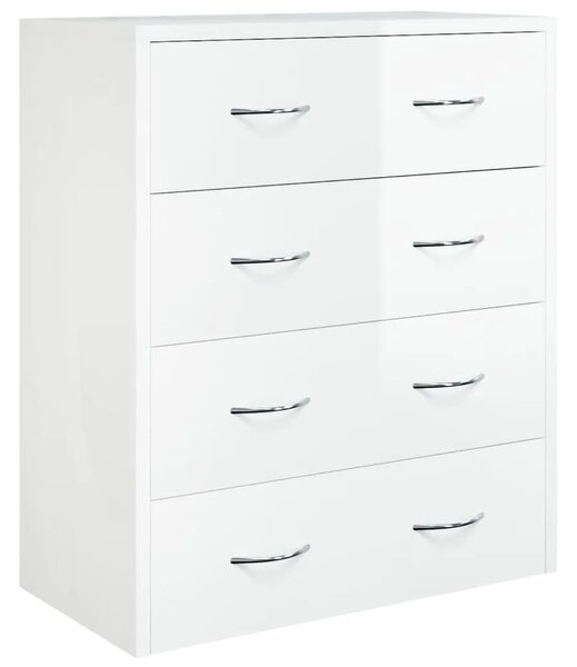 Komoda s 4 ladice 60 x 30 5 x 71 cm visoki sjaj bijela - Visoko sjajno bijela 1 Visoko sjajno bijela