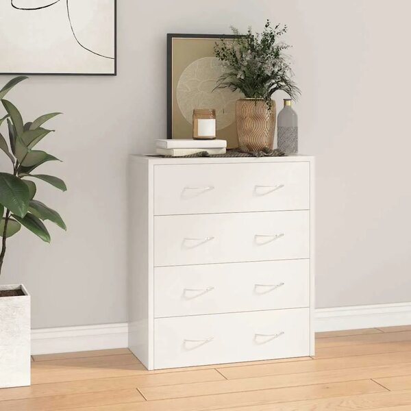 Komoda s 4 ladice 60 x 30 5 x 71 cm visoki sjaj bijela - Visoko sjajno bijela 1 Visoko sjajno bijela