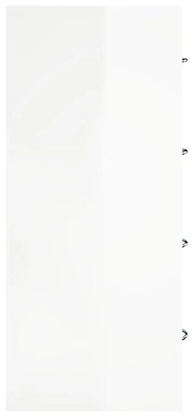 Komoda s 4 ladice 60 x 30 5 x 71 cm visoki sjaj bijela - Visoko sjajno bijela 1 Visoko sjajno bijela