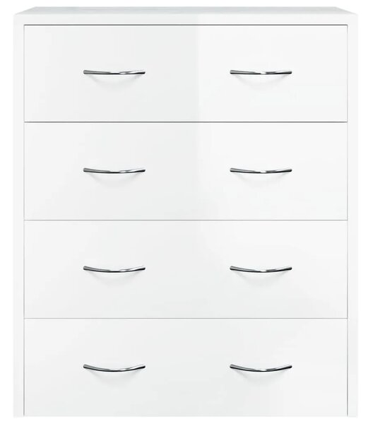 Komoda s 4 ladice 60 x 30 5 x 71 cm visoki sjaj bijela - Visoko sjajno bijela 1 Visoko sjajno bijela