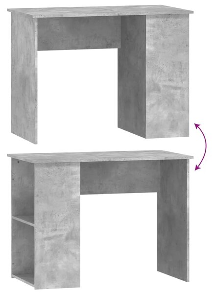 Radni stol boja betona 100 x 55 x 75 cm od konstruiranog drva - Beton siva Beton siva