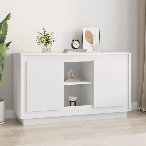 Komoda bijela 102 x 35 x 60 cm od konstruiranog drva - Bijela 1 Bijela