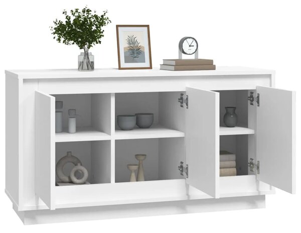 Komoda bijela 102 x 35 x 55 cm od konstruiranog drva - Bijela 1 Bijela