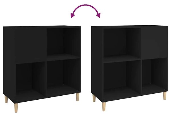 Ormarić za ploče crni 84 5 x 38 x 89 cm od konstruiranog drva - Crna 1 Crna