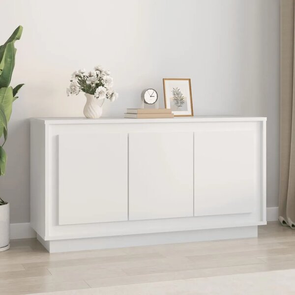 Komoda bijela 102 x 35 x 55 cm od konstruiranog drva - Bijela 1 Bijela