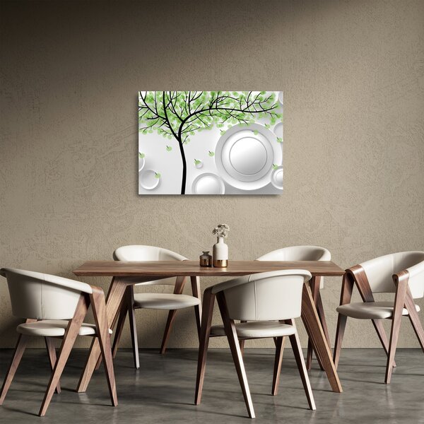 Staklena slika umjetničke apstrakcije (70x50 cm)