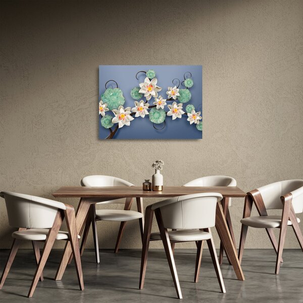 Staklena slika lopoča (70x50 cm)