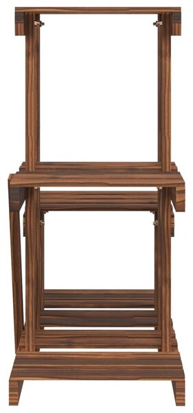 Stalak za cvijeće 58 x 25 x 51 cm od masivne jelovine - Smeđa 58 x 25 x 51 cm 1 Smeđa