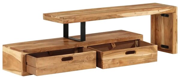 TV stalak (118-200) x 30 x 40 cm Masivno drvo akacije - 1 112 cm Masivno bagremovo drvo 112 cm