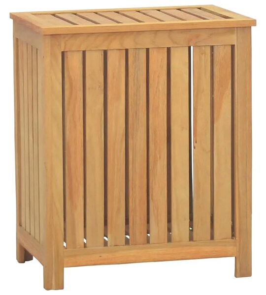 Košara za rublje 50 x 35 x 60 cm od masivne tikovine - 50 x 35 x 60 cm 1 bez platnene vrećice 50 x 35 x 60 cm