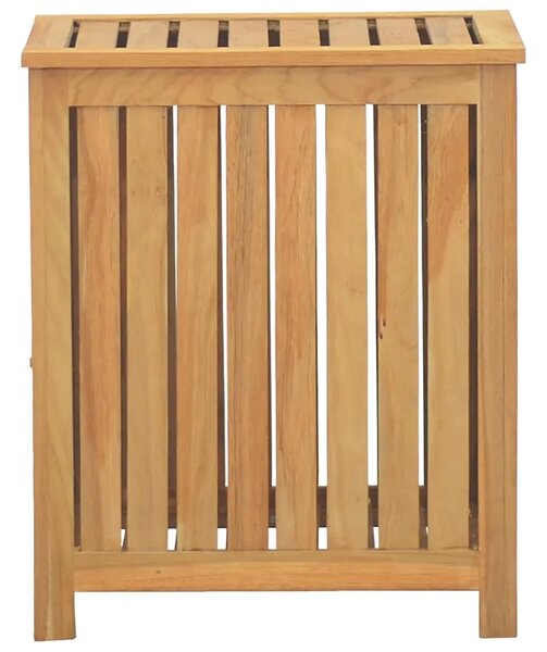Košara za rublje 50 x 35 x 60 cm od masivne tikovine - 50 x 35 x 60 cm 1 bez platnene vrećice 50 x 35 x 60 cm