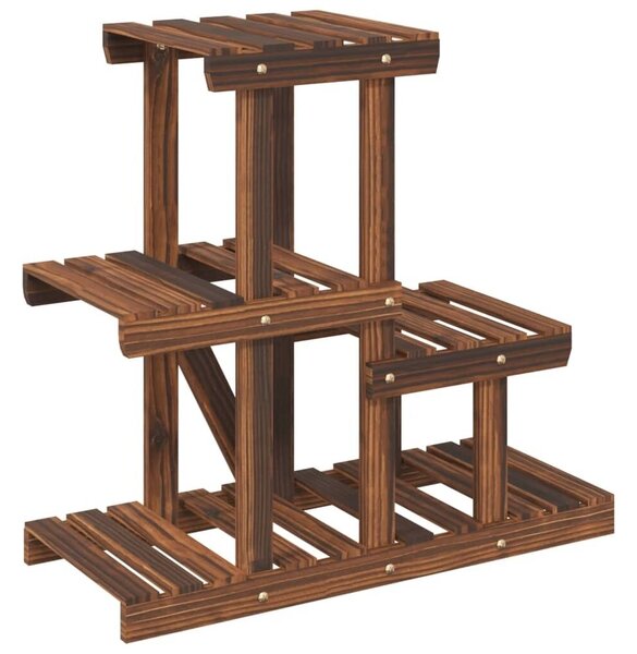Stalak za cvijeće 58 x 25 x 51 cm od masivne jelovine - Smeđa 58 x 25 x 51 cm 1 Smeđa