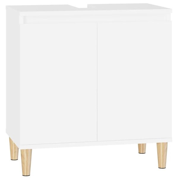 Ormarić za Lavabo - Umivaonik bijeli 58 x 33 x 60 cm konstruirano drvo - Bijela 1 Bijela