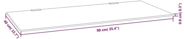 Zidna pregrada za pisoar crna 90 x 40 cm od kaljenog stakla - Crna Crna