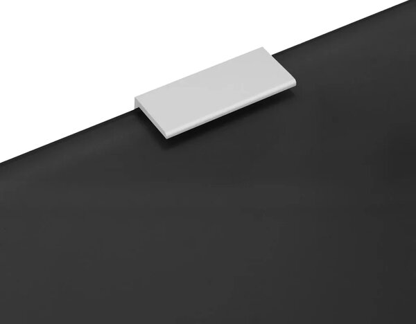 Zidna pregrada za pisoar crna 90 x 40 cm od kaljenog stakla - Crna Crna