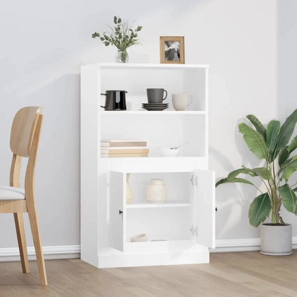 Visoka komoda bijela 60 x 35 5 x 103 5 cm od konstruiranog drva - Bijela 1 Bijela