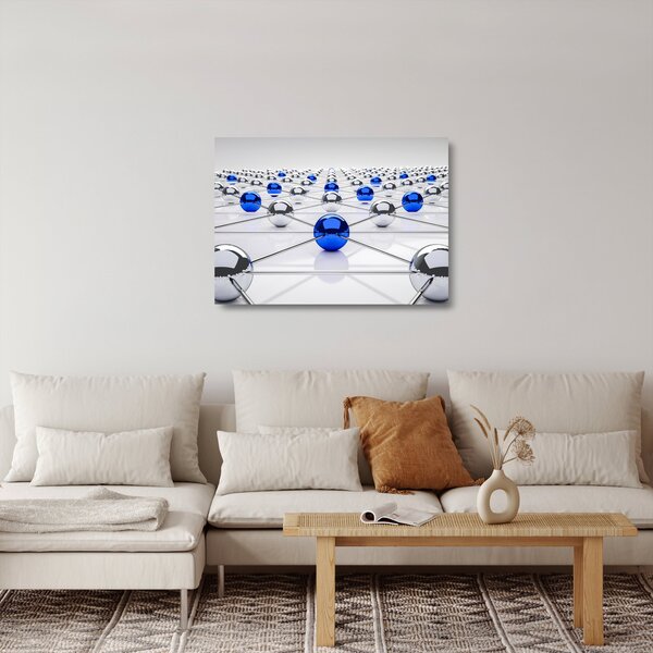 Staklena slika povezanih kugli (70x50 cm)