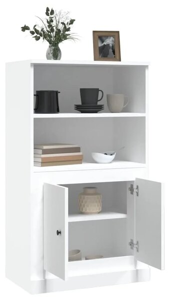 Visoka komoda bijela 60 x 35 5 x 103 5 cm od konstruiranog drva - Bijela 1 Bijela