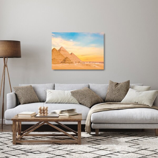 Staklena slika egipatskih piramida (70x50 cm)