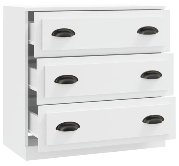 Komoda bijela 70 x 35 5 x 67 5 cm od konstruiranog drva - Bijela 1 Bijela