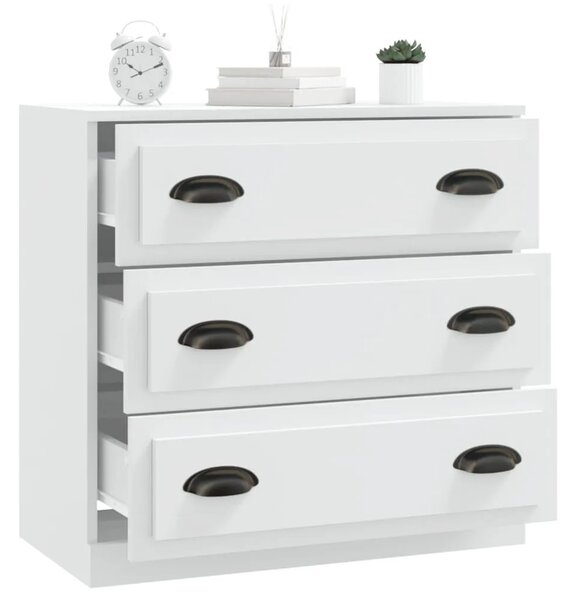 Komoda bijela 70 x 35 5 x 67 5 cm od konstruiranog drva - Bijela 1 Bijela