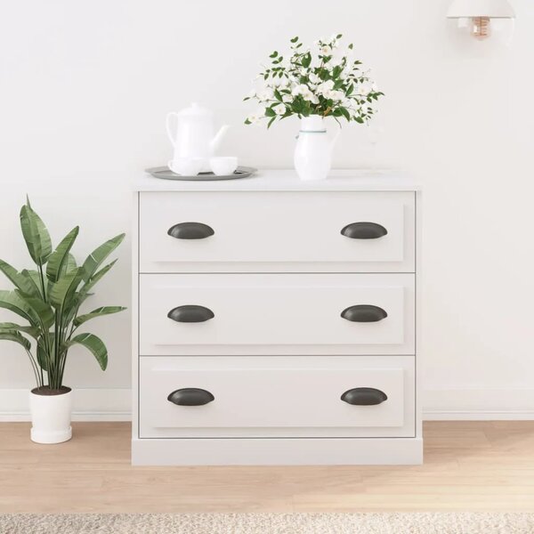Komoda bijela 70 x 35 5 x 67 5 cm od konstruiranog drva - Bijela 1 Bijela