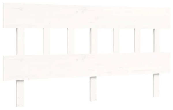 Okvir kreveta bez madraca bijeli 160x200 cm od masivne borovine - Bijela 160 x 200 cm s uzglavljem Bijela