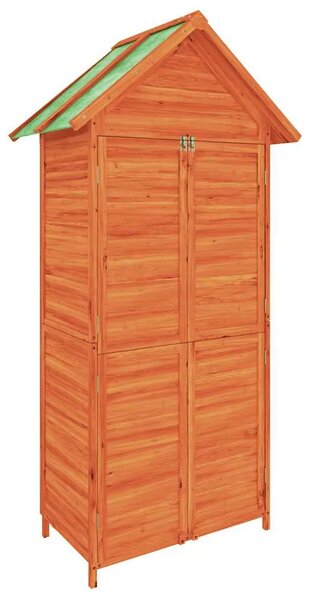 Vrtna kućica - Vrtno spremište za alat smeđe 89x52 5x175 cm masivna borovina - Smeđa 1 Smeđa