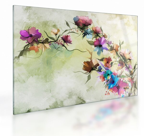 Staklena slika - Staklena slika biljke puzavice (70x50 cm)